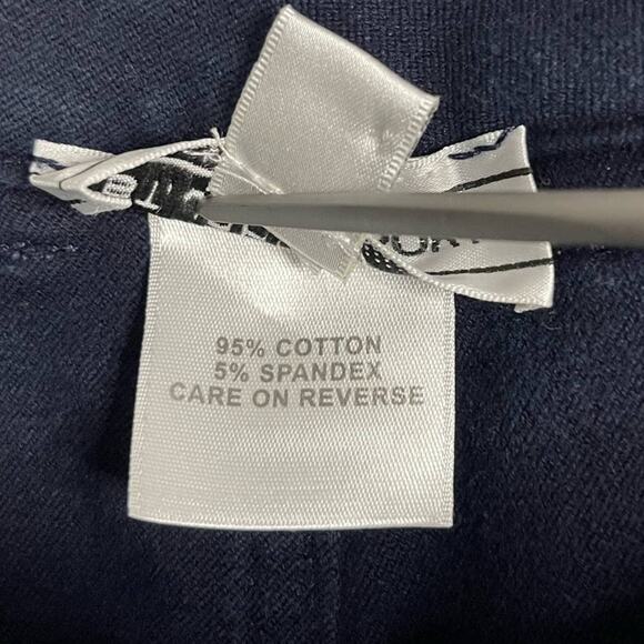 ST. JOHN SPORT Vintage Pants High Waist Navy Blue w/ Gold Straight Leg 6 - Picture 8 of 8